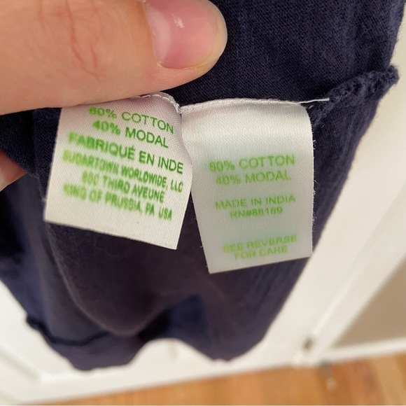 Lilly Pulitzer Shay Ruffle Tank Dress Navy Cotton Size Small - Picture 7 of 12